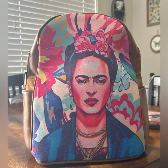 Frida Kahlo Mini Backpack and Wallet - Picture 2 of 9